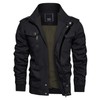 CRYSULLY Men's Flying Jacket Tactical Safari Jacket Cotton Field Military