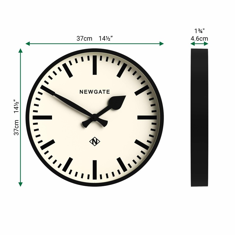 NEWGATE® Number Three Railway Wall Clock | Retro Inspired Modern