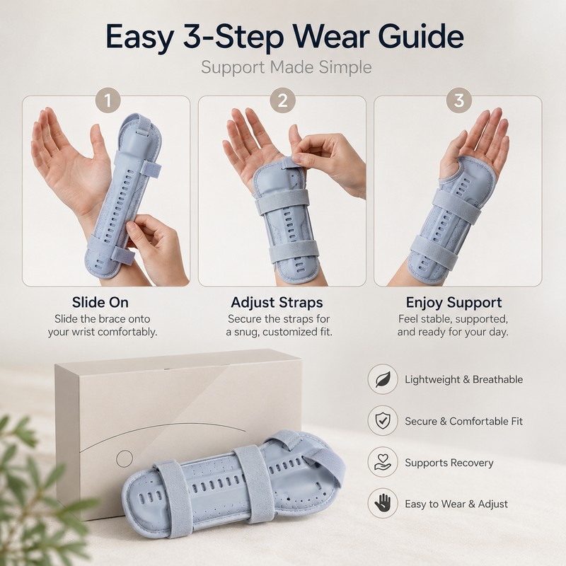 Adjustable Wrist Support Brace for Daily Stabilization – Breathable LYCRA