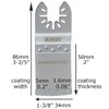 XXGO 4 Pcs Diamond Oscillating Multi Tool Blades for Removing