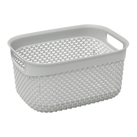 JVL 13-384IG Droplette Design Plastic Storage Box, 3.3Litre, 12 x 24 x 18 cm Approx, Grey, One Size