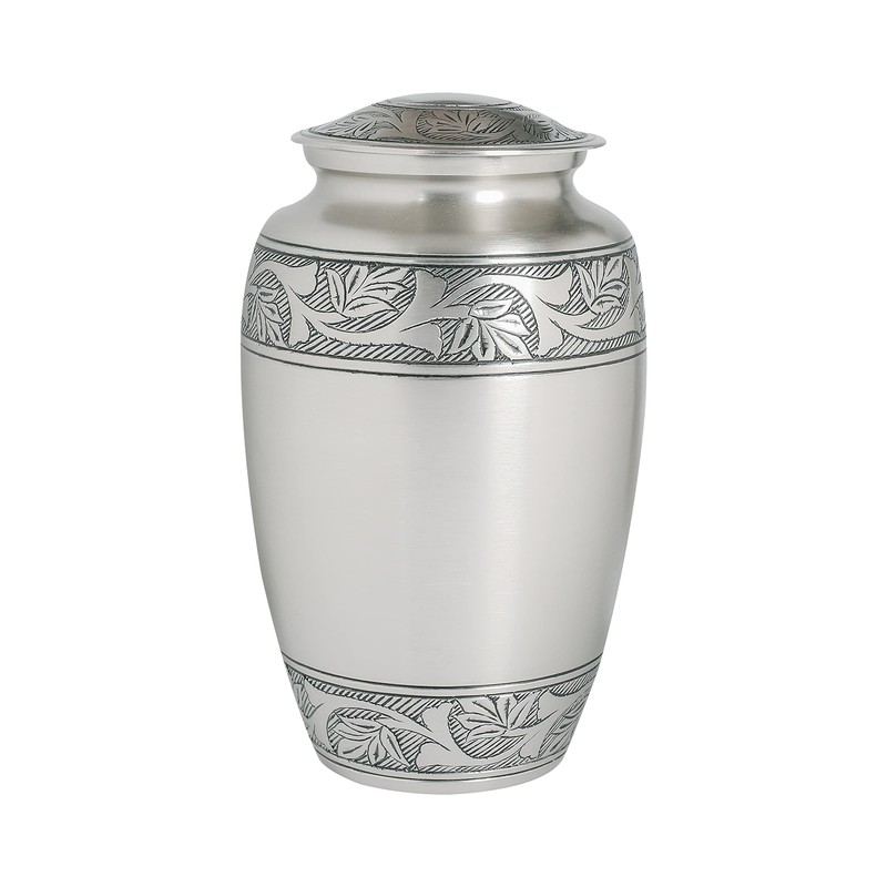 Lightnpro Pewter Cremation Urn for Human Ashes Adult, Hand Crafted