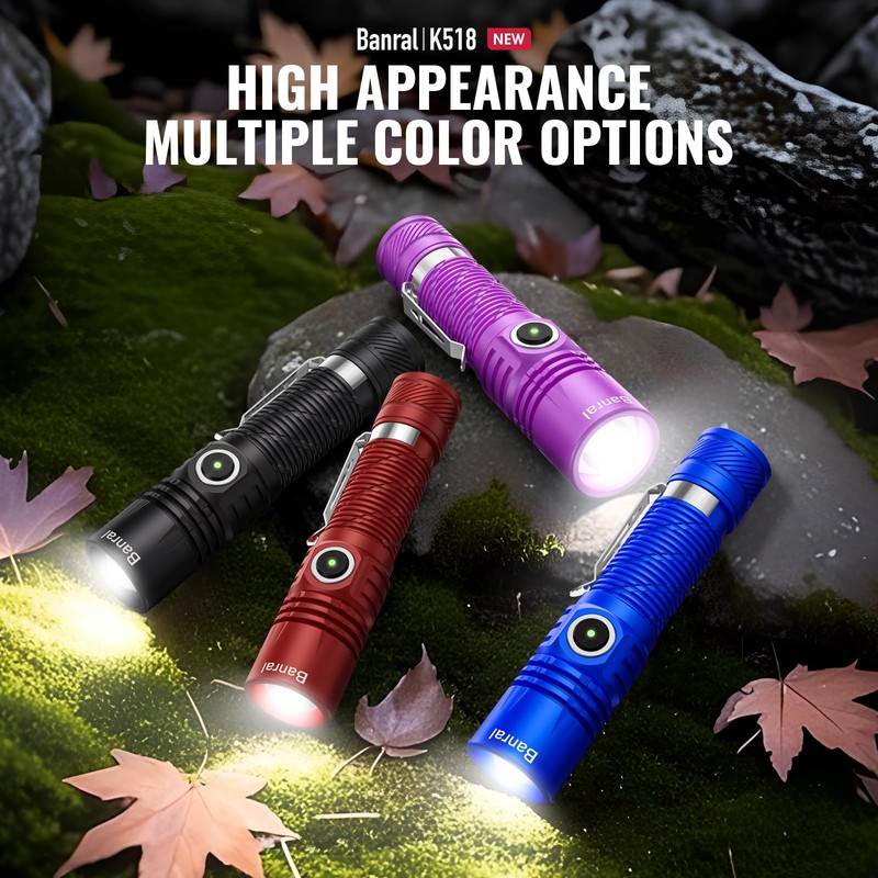 Rechargeable Tactical Flashlights, High Lumens Small Mini USB-C LED Flashlight,