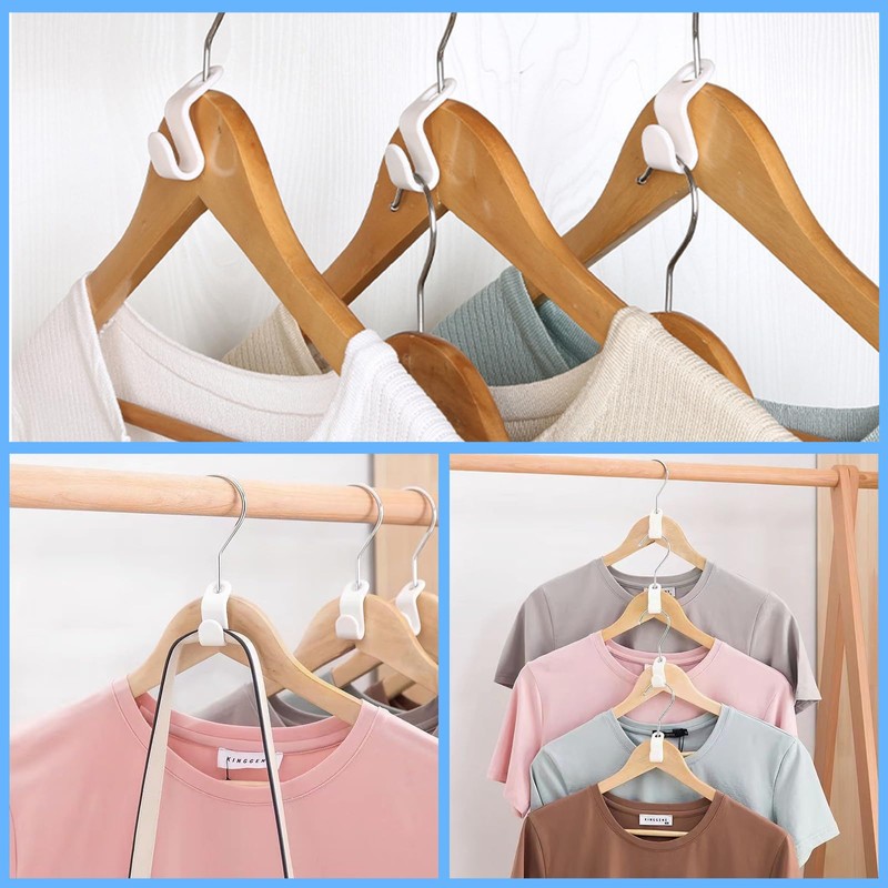 OWLMATE Pack of 80 Clothes Hangers, Space-Saving, Space-Saving Hangers, Connection