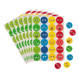 Fun Express 5" x 7" Social Emotional Learning Emotion Sticker Sheets - 24 Pieces