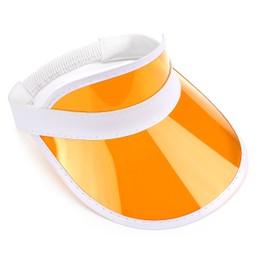 The Glowhouse Unisex Retro 80s Sun Visor for Golf, Tennis, Stag Parties & Poker Parties - Neon, orange