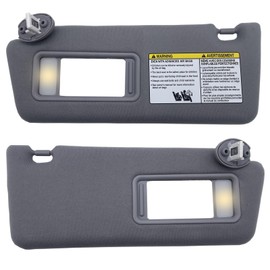 ZYLIXT Driver & Passenger Side Sun Visor Replacement Fits for Toyota Tacoma 2005-2015 Sunshade with Light 7432004210B0 7431004120B0 Color Gray (Gray(Driver & Passenger Side))