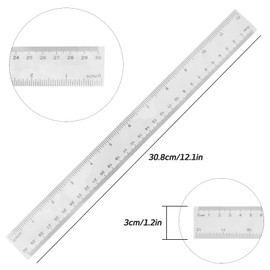 SourceTon Plastic Ruler 12 Inch and 6 Inch Protractor 180 Degree