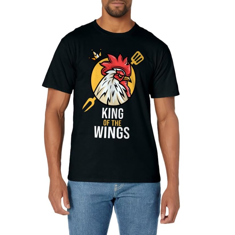 Funny Chicken King Wings Fans BBQ Drumstick Gift For Men