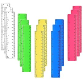 15 Pcs Rulers Multipack, 15cm 6inch Ruler, Rulers, Ruler 15cm, Rulers Multipack, Small Ruler, Foldable Ruler, Small Rulers For School 15cm, Measuring Ruler Tool For Student School Office Teaching
