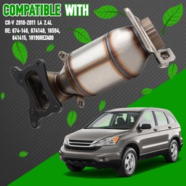 FOMIUZY High Flow Front Catalytic Converter Kit Direct-Fit Honda CRV CR-V 2010 2011 2.4L Replace 641415