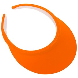 Lipodo Women's Visor - Sports Cap with Visor in One Size (54-60 cm) - Plain Sun Visor Made of 100% Cotton with Terry Cloth Band - Sun Cap Women Golf, Tennis or Leisure - Summer, orange