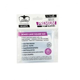 Ultimate Guard UGD010283 Premium Soft Sleeves für Brettspielkarten Quadratisch Kartenhüllen, Transparent