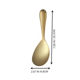 DOITOOL Golden Rice Spoon Stainless Steel Rice Paddle Non- stick Rice Serving Spoon Mashed Potato Scoop Rice Spatula Gold Rice Scooper Japanese Rice Cooker