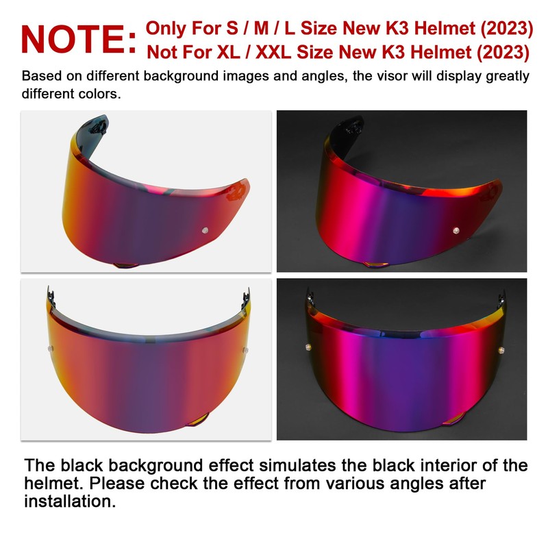 PSLER 2023 New K3 Visor K3 Tinted Visor New K3