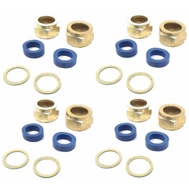 4-Pack Gaskets Washers Nuts For 5/8" Boiler Sight Gauge Glass