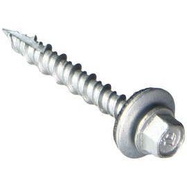 #10 x 1-1/2 Hex Washer Head Metal Roof Screw. 100ct - Self starting/self tapping metal to wood, sheet metal roofing, siding screws with EPDM washer seal. Powder Coated for Corrosion Resistance. For corrugated roofing. (#10 x 1-1/2 Inch)