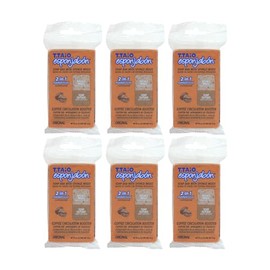 Jabón Corporal con Esponja Integrada 2 en 1, Exfoliación Suave, Aroma Café, Pack 6 Piezas, ESPONJABON T.TAIO