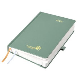 POPRUN Calendar 2026 Daily Planner 21.5 x 14.5 cm, Daily Calendar A5 1 Day 1 Page (Monday - Sunday), Diary (Jan.2026-Dec.2026) with Hard Cover, Pen Loop - Midnight Green