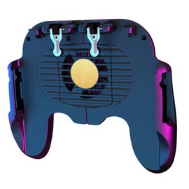 UKCOCO Cooling Handle Fan Cooler Phone Game Controller Fan Cell Phone Game Controller Phone Joystick Trigger Phone Grips Fan Controller Remote H6 Plastic Eat Chicken Charge