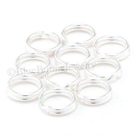 Split Rings Jump 7mm Sterling Silver 925 Pack of 20 for Charm Bracelets, etc. DIY Crafting by Wholesale Charms