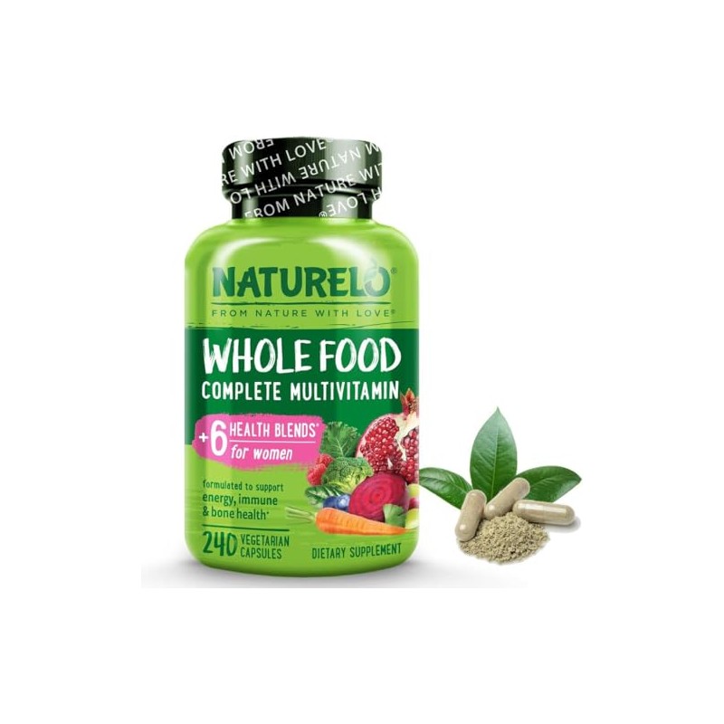 NATURELO Whole Food Multivitamin for Women | 240 Capsules |