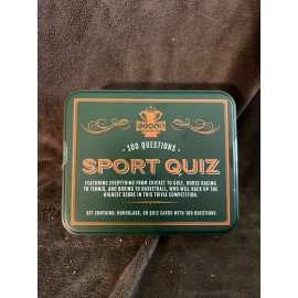 ME  100 Questions Sport Quiz Championship Sport Quiz Game Collectible Tin Box