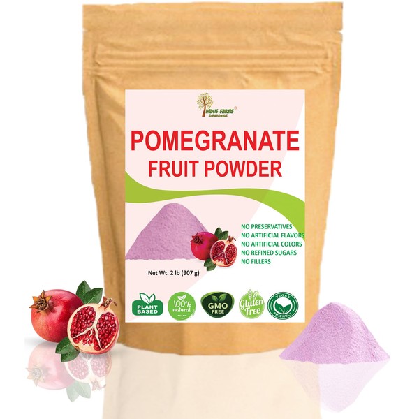 Indus Farms Superfoods Pomegranate Fruit Powder 2 LB, Perfect for