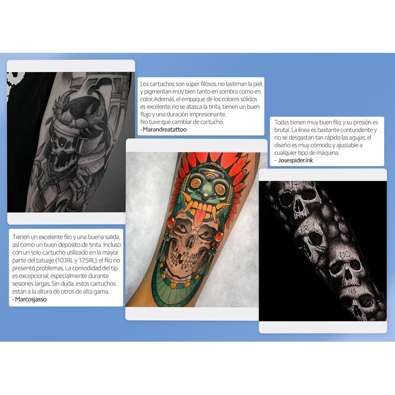 Kit de Cartuchos para Tatuaje OUO IMAGINACIÓN – 16 Piezas