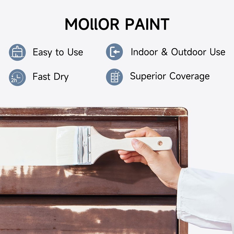 White Paint for Wood - 16 Oz Wood Furniture Paint