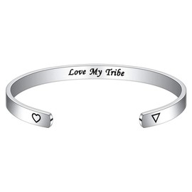 M MOOHAM Love My Tribe Gifts Bracelet for Women Female Friend Bestie BFF, Wedding Gifts for Bridesmaids