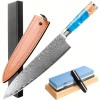 IOKO 9.5 Inch 67 Layers Damascus Steel Kitchen Chef Knives