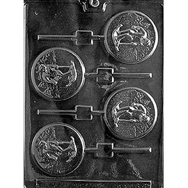 Grandmama's Goodies S061 Ski Skiing Lollipop Sucker Chocolate Candy Mold with Exclusive Molding Instructions