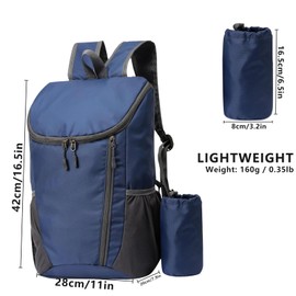 Yoolly Lightweight Foldable Backpack, Small Hiking Rucksack, Waterproof Packable Backpack for Men Women Kids, Durable Rucksack for Outdoor Sport Travelling Hiking Camping Biking Walking (Dark Blue)