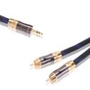 KUYIOHIFI Dual Shielded (OD 8.0mm) 3.5mm AUX to 2 RCA