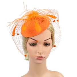 Roaring 20s Flapper Accessory for Women Great Gatsby 1920s Accessories for Women Elegant Headpiece C08-Orange