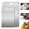 Qikuver Titanium Chopping Boards, Stainless Steel Chopping Board, Double-Sided Food