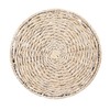 Bloomingville Hand-Woven Water Hyacinth Table, Whitewashed, White