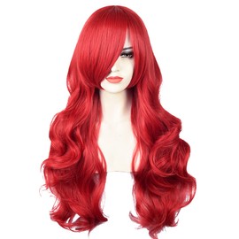 Atayou® Women's Red Synthetic Cosplay Wig for Women Halloween and Party Fancy Dress with 1 Free Wig Cap
