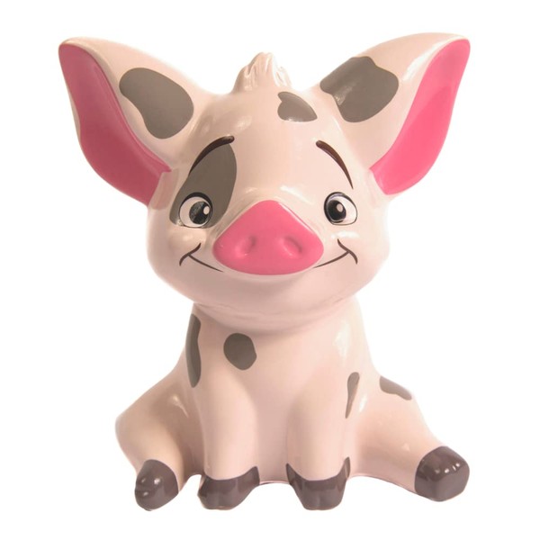 Pua Pig Moana Piggy Bank for Girls – Kids’ Ceramic Coin Bank with Rubber Stopper