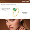 0.70 Cttw Lab-Grown Emerald Solitaire Ring Emerald Cut Bezel setting