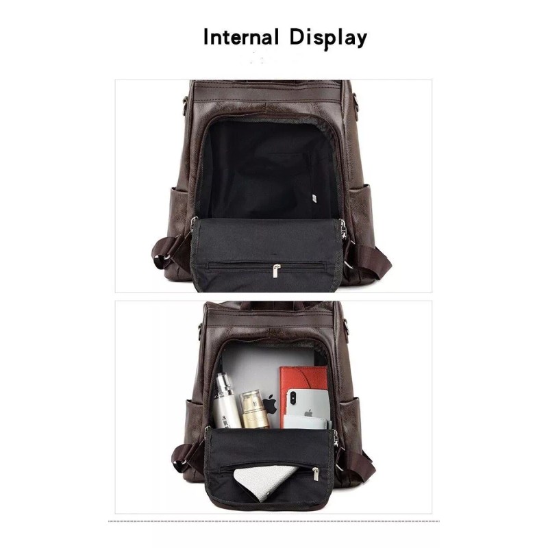 Yuqing Bolsa Mochila Moda Mujer Tipo Piel Super Calidad Antirrobo