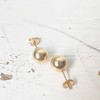Classic 14k Yellow Gold Filled Ball Stud Earrings Round size