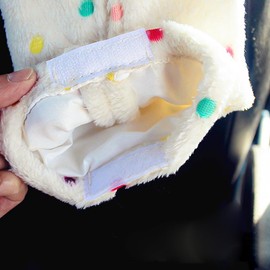 CGEAMDY Plush Car Tissue Holder, Car Hanging Tissue Holder, Car Seat Tissue Holder, Creative Colourful Dot Car Tissue Holder, Automotive Industry Interior Accessories Decoration