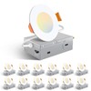 Amico 12 Pack 3 Inch 5CCT Ultra-Thin LED Recessed Ceiling