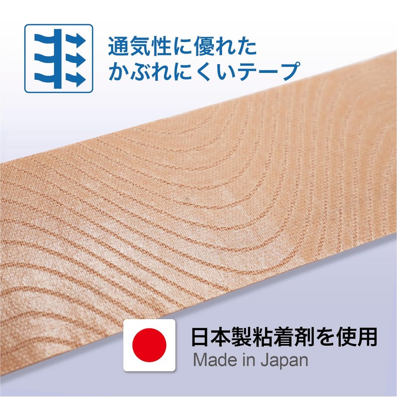 MC キネシオロジーテープ (50mm×5ｍ 6巻入) テーピング キネシオテープ 撥水 通気性 速乾