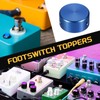 MECCANIXITY 12 Pcs Footswitch Toppers Guitar Pedal Button Caps Metal