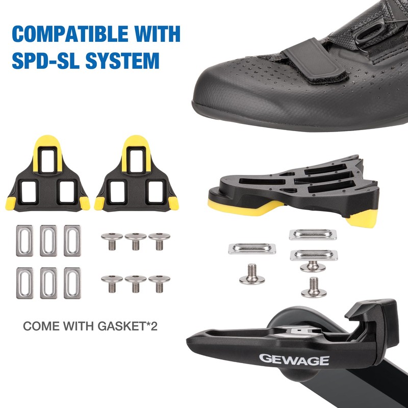 Carbon Fiber Road Bike Pedals – Lightweight Clipless Pedals Compatible
