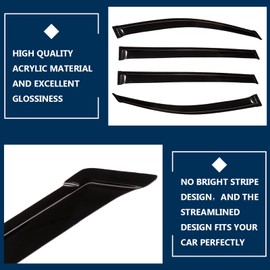 SCITOO Window Visors Outside Mount Window Visor Deflector Rain Guard Compatible with 2004-2009 for Toyota for Sienna 4Pcs Set