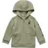 Carhartt Baby Boys Long-Sleeve Half-Zip Hooded Sweatshirt, Jade, 24M